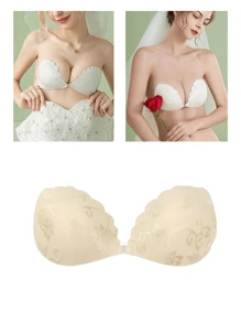 YIYANG 3 Pairs Of Invisible Push-Up Silicone Bras With Straps | Reusable, Backless, Strapless Bras For Wedding Dresses And Swimwear (Random Patterns) - Multicolor - View 7