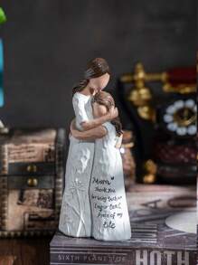 1pc Mother-Daughter Figurine Decor Ornament - Multicolor - View 4