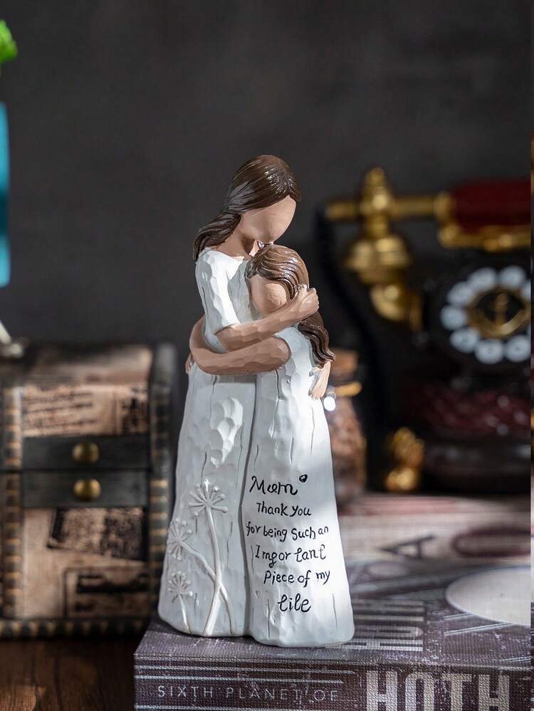 1pc Mother-Daughter Figurine Decor Ornament - Multicolor - View 4