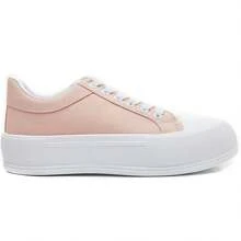 Canvas Sneaker With Chunky Sole And Classic Details - Pink - View 3