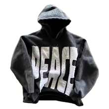 Women's Graphic Hoodies Star Lettering Pullovers Vintage Hooded Sweatshirts Oversized Harajuku Hoodie Jackets - Black - View 1