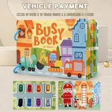 蒙特梭利宝宝忙碌书我的第一本安静书粘贴早教玩具儿童玩具婴儿配对游戏 - 彩色 - 查看 15