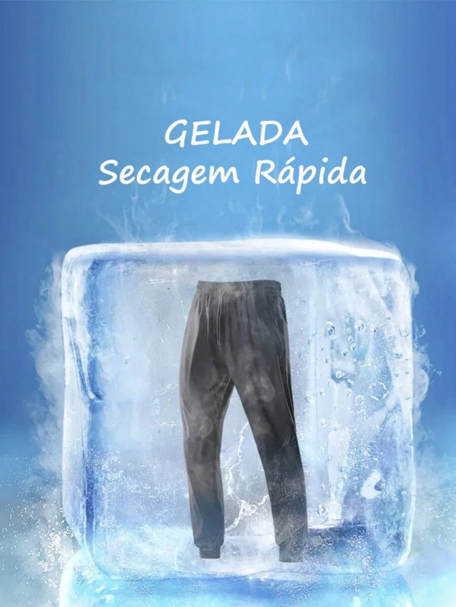 Men's Ice Cold Quick Dry Pants Plain Unisex Zipper Pocket Cuffed Leg