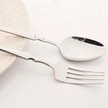 Jokipvy 1/4 أطقم أدوات مائدة من الفولاذ المقاوم للصدأ اللامع، تشمل سكين الطعام و الشوكة والملعقة وملعقة الحلوى، مناسبة للحفلات والزفاف والتجمعات والفنادق والمطاعم والمطبخ المنزلي والمدارس