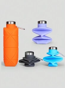 1 件 700ML 大容量折叠水瓶，户外创意硅胶便携式水壶，运动水瓶，钻石形折叠水瓶，适合旅行、运动、野餐和学校使用 - 彩色 - 查看 3