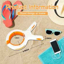 Beach Towel Clips For Beach Chair 10 Packs Towel Clips For Chairs Cruise Pool, Beach Cruise Essentials Must Haves - Multicolor - View 3