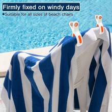 Beach Towel Clips For Beach Chair 10 Packs Towel Clips For Chairs Cruise Pool, Beach Cruise Essentials Must Haves - Multicolor - View 5