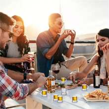 2/9/15 件迷你啤酒杯套装带手柄 - 1 盎司可重复使用的塑料小酒杯，适用于威士忌、龙舌兰酒等 - 非常适合啤酒节、烧烤、家庭聚会和酒吧 - 彩色 - 查看 7