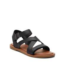 Toms Women's Sloane Leather Flat Sandals - Black - View 5