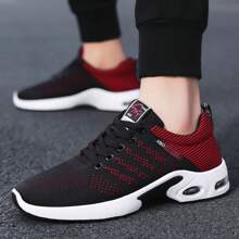 Sports Shoes, Mesh Sports Shoes, Breathable Sports Shoes, Casual Sports Shoes, Lightweight Sports Shoes, Non-Slip Tennis Shoes, Simple Multifunctional Sports Shoes - 紅色 - 查看 5