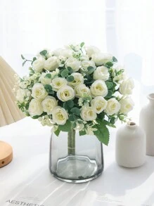 1PC 1 Mảnh Hoa Giả, 10 Nụ Hoa Hồng Phong Cách Hàn Quốc, Trang Trí Phòng Cây Giả, Trang Trí Mùa Thu, Trang Trí Trung Tâm Trang Trí Mùa Thu, Hoa Cưới, Trang Trí Đám Cưới, Vật Liệu Làm Vòng Hoa Tự Làm, Vật Liệu Trang Trí Tiệc Sinh Nhật, Tiệc Gia Đình, Phòng Khách, Bình Hoa, Vườn Ngoài Trời, Trang Trí Mùa Thu, Ngày Lễ Tình Nhân, Quà Tặng Năm Mới - trắng - Xem 6