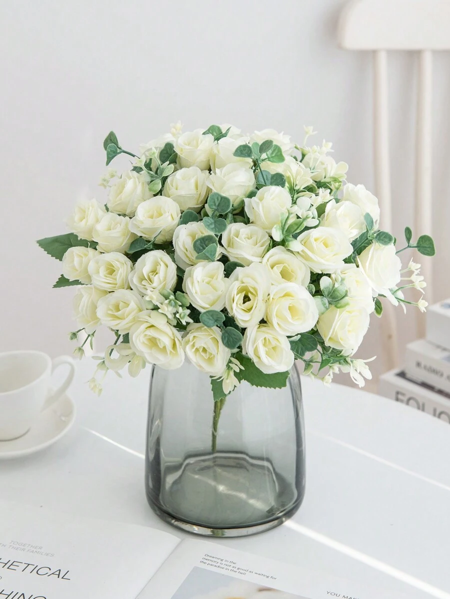 1PC 1 Mảnh Hoa Giả, 10 Nụ Hoa Hồng Phong Cách Hàn Quốc, Trang Trí Phòng Cây Giả, Trang Trí Mùa Thu, Trang Trí Trung Tâm Trang Trí Mùa Thu, Hoa Cưới, Trang Trí Đám Cưới, Vật Liệu Làm Vòng Hoa Tự Làm, Vật Liệu Trang Trí Tiệc Sinh Nhật, Tiệc Gia Đình, Phòng Khách, Bình Hoa, Vườn Ngoài Trời, Trang Trí Mùa Thu, Ngày Lễ Tình Nhân, Quà Tặng Năm Mới - trắng - Xem 1