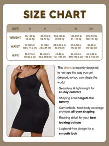 Women's Shapewear Slip Dress, Adjustable Straps Full Lining Seamless Camisole, Suitable To Wear Under Dresses Casual Black - Black - View 4