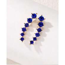 1 para europejskich i amerykańskich klasycznych modnych kolczyków z kryształkami Dipper Constellation, luksusowe wiszące kolczyki Bling dla kobiet