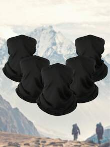 5pcs Unisex Balaclava Ski Masks, Suitable For Daily Use, Outdoor Travel, Hiking, Skiing, All-Purpose - Multicolor - View 1