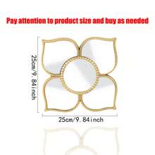 1 pezzo Specchio da parete a forma di quadrifoglio in plastica, decorazione artistica moderna da parete, decorazione per la casa adatta per soggiorno, camera da letto, bagno, senza elettricità necessaria, regalo per Natale e Ringraziamento