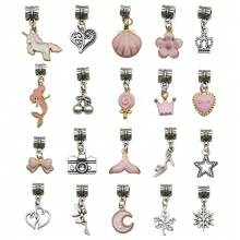 15/20pcs Mixed Antique Silver Alloy European Style Pendant Bracelet Spacer Charm DIY Pendant For Bracelet Necklace Jewelry Making Crafts Accessories Jewelry Supplies - Silver - View 15