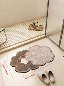 1pc Patterned Bathroom Mat, Entrance Carpet, Silica Gel Absorbent Mat, Non-Slip Washroom Floor Mat - Multicolor - View 10