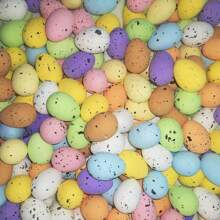 LIMOGLHP 20/50pcs Foam Easter Eggs, Easter Decorations, Painted Realistic Bird Eggs, Eggs, DIY Crafts, Home Decor, Easter Party, Random Mixed Colors