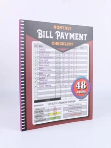 Monthly Bill Payment Checklist: Bill Tracker Notebook, The 4-Year Guide For Families & Money Managers - Multicolor - View 6