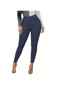 Super Skinny Butt Lifting Pants - Navy Blue - View 2