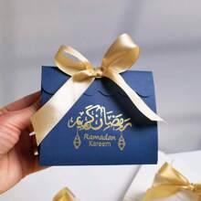 10 sztuk Ramadan Mubarak Cukierki Prezent Pudełko Eid Czarno Białe Opakowanie Pudełko Ramadan Dekoracja 2025 Islam Muzułmanie Świąteczne Artykuły Imprezowe