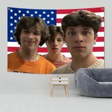 1PC Funny Triplets America Flag Tapestry Feet Home Decoration Funny Meme S-Sturnioloss Flag Bedroom Living Room College Dormitory Headboard Background Outdoor Decoration