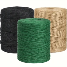 2 Rolls 2mm Strong Jute Garden Twine, 100m/328ft Length, Brown Color, Versatile Rope For Gardening Tomato Climbing Plants Tying, Floral Crafts, Gift Packaging Decoration