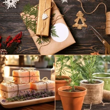 2 Rolls 2mm Strong Jute Garden Twine, 100m/328ft Length, Brown Color, Versatile Rope For Gardening Tomato Climbing Plants Tying, Floral Crafts, Gift Packaging Decoration