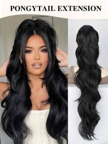 Ponytail Extension, 30" Claw Clip In Ponytail Extensions Long Curly Wavy Ponytail Hair Extension For Women Fluffy Natural Looking Synthetic Hairpiece For Daily And Party Use