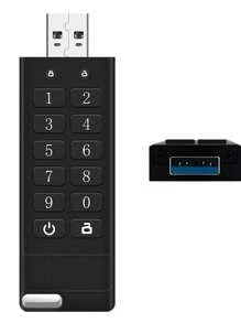 Goldenfir محرك أقراص USB آمن، USB مشفر 8 جيجابايت 16 جيجابايت 32 جيجابايت 64 جيجابايت 128 جيجابايت 256 جيجابايت، مزود بلوحة مفاتيح للحماية بكلمة مرور، محرك فلاش USB 3.0