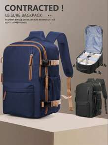 Mochila de viaje para mujeres, aprobada por aerolíneas, mochila deportiva casual impermeable de gran capacidad, ideal para viajes de trabajo, negocios, vacaciones, universidad, exterior, excelente regalo para mamá, papá, hija, amigo, Día de San Valentín, Año Nuevo, con tamaño de cabina de 40x20x25cm - Multicolor - Ver 2