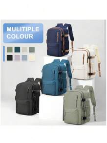 Mochila de viaje para mujeres, aprobada por aerolíneas, mochila deportiva casual impermeable de gran capacidad, ideal para viajes de trabajo, negocios, vacaciones, universidad, exterior, excelente regalo para mamá, papá, hija, amigo, Día de San Valentín, Año Nuevo, con tamaño de cabina de 40x20x25cm - Multicolor - Ver 7