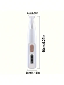 Professional Pet Grooming Scissors With LED Light -18mm Wide Blade, Battery/USB Power Supply, Rechargeable Lithium Polymer, Suitable For Dogs And Cats, Privacy And Private Parts Shaving Knife