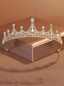 1 件女孩水晶手工公主头饰皇冠头饰，花童生日发饰 - 彩色 - 查看 5