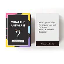 50pcs/Set Card Game For Party, Board Game - "What's The Answer?" Interactive Game For Couples, Friends, Party Supplies, Guessing Game, Couple Game Cards, Portable Cards, Valentine's Day Gifts, Party Entertainment, Perfect Date Night, Family Gathering Entertainment Card Game, Friends Party Card Game, Holiday Entertainment Game, Couples Card Game, Couples Card Game, Couple Cards, Game Day, Holiday Game, Games, Board Game, Card Game
