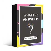 50pcs/Set Card Game For Party, Board Game - "What's The Answer?" Interactive Game For Couples, Friends, Party Supplies, Guessing Game, Couple Game Cards, Portable Cards, Valentine's Day Gifts, Party Entertainment, Perfect Date Night, Family Gathering Entertainment Card Game, Friends Party Card Game, Holiday Entertainment Game, Couples Card Game, Couples Card Game, Couple Cards, Game Day, Holiday Game, Games, Board Game, Card Game
