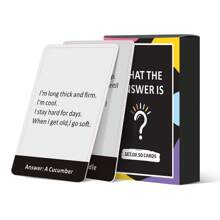 50pcs/Set Card Game For Party, Board Game - "What's The Answer?" Interactive Game For Couples, Friends, Party Supplies, Guessing Game, Couple Game Cards, Portable Cards, Valentine's Day Gifts, Party Entertainment, Perfect Date Night, Family Gathering Entertainment Card Game, Friends Party Card Game, Holiday Entertainment Game, Couples Card Game, Couples Card Game, Couple Cards, Game Day, Holiday Game, Games, Board Game, Card Game