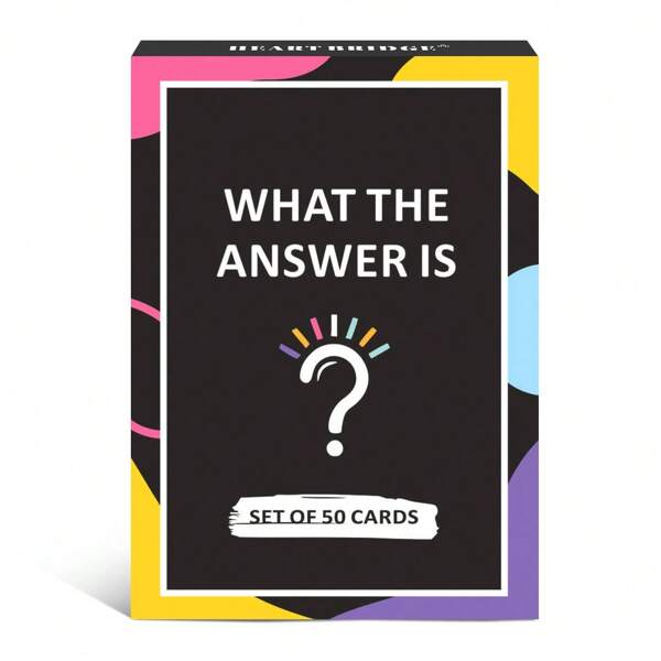 50pcs/Set Card Game For Party, Board Game - "What's The Answer?" Interactive Game For Couples, Friends, Party Supplies, Guessing Game, Couple Game Cards, Portable Cards, Valentine's Day Gifts, Party Entertainment, Perfect Date Night, Family Gathering Entertainment Card Game, Friends Party Card Game, Holiday Entertainment Game, Couples Card Game, Couples Card Game, Couple Cards, Game Day, Holiday Game, Games, Board Game, Card Game