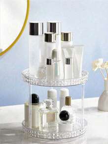 3-Tier 360° Rotating Storage Rack, Multifunctional Desktop Organizer, Cosmetics/Bathroom/Kitchen Storage Shelf, Display Stand