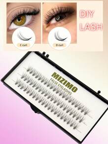 60pcs/Pack C/D Curl 10D Black Cluster False Eyelashes 9-15mm, DIY Eyelash Extension Lash Clusters, Eyelash Clusters, Individual Eyelashes, Lashes, Fake Lashes - Black - View 4