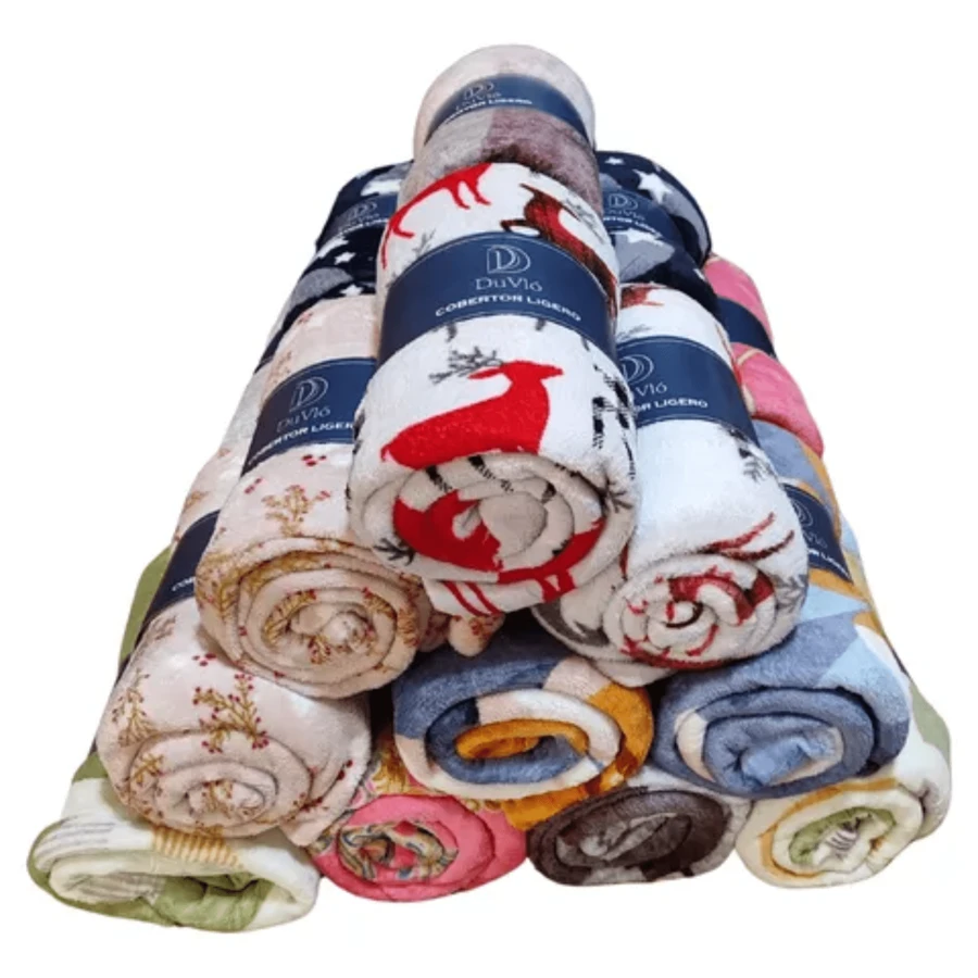 12 Pcs Warm Lightweight Blankets Soft Double Blanket - Assortment - View 1