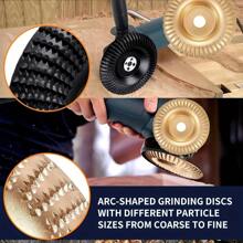 3 Packs Wood Carving Disc Set - 4.5-Inch Grinding Wheels With 5/8 Inch Arbor For Efficient Grinding And Shaping - Gold - View 7