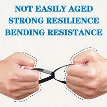 500 件自锁电缆扎带 - 耐用尼龙扎带，提供各种尺寸（300 毫米/250 毫米/200 毫米/150 毫米/100 毫米），适用于家庭、办公室、花园和车间的电缆管理 - 室内和室外使用，耐刮擦和弯曲 - 黑色 - 查看 4