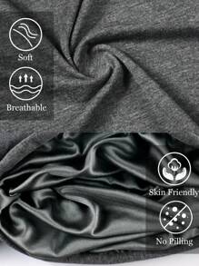 1 件装男士头巾帽丝滑缎面衬里头带扭纹帽带缎面衬里头带男女时尚男士嘻哈帽头带头巾睡帽睡帽 - A - 查看 4