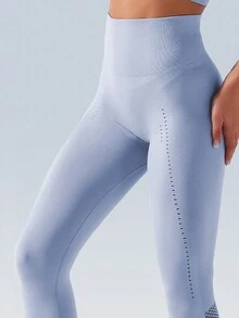 女式瑜伽健身紧身裤 无缝紧身裤 收腹健身运动瑜伽裤