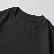 Women's English Short Sentences T-Shirt - Long Sleeve Round Neck Medium Stretch Tee With Christmas Slogan Print For Festive Holiday Wear - màu đen - Xem 2