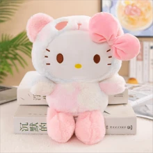 Sanrio 1pc 25cm Sanrio Kuromi Plush Dolls Toys Cute Stuffed Cinnamoroll Hello Kitty Plush Toy Teenagers Birthday Toys Gifts,Plushie Toy,Sanrio Toy,Hello Kitty Things