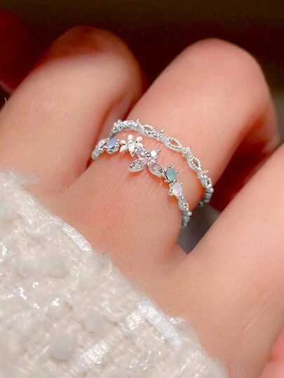 BALMORA 1pc Elegant Vintage S925 Sterling Silver Rose Flower Open Ring, Gift For Girlfriend On Valentine's Day