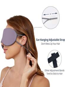 1 pieza Antifaz para dormir para personas que duermen de lado, hombres y mujeres, máscara para dormir que bloquea la luz, máscara de dormir 3D con forma contorneada, máscara de sueño suave y transpirable con correa elástica ajustable para vuelos, siesta, escuela, viajes, artículos esenciales para el hogar, antifaz, máscara para dormir - Multicolor - Ver 5